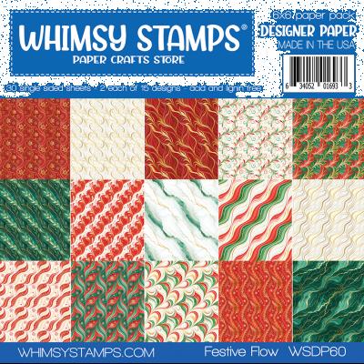 Whimsy Stamps Paper Pad - Festive Flow